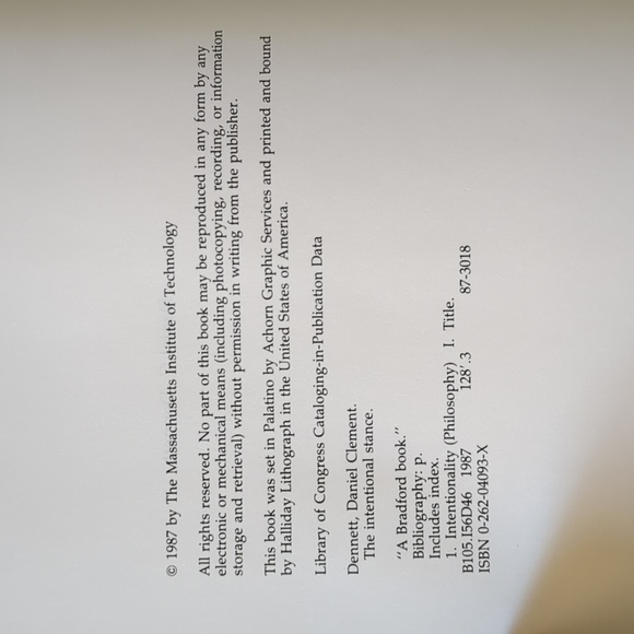 The Intentional Stance - Daniel C. Dennett 1987 - Picture 8 of 12